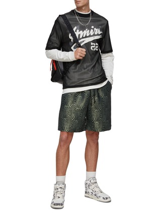 模特儿示范图 - 点击放大 - AMIRI - 透视网眼印花短袖