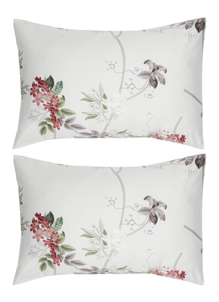 首图 –点击放大 - RIVOLTA CARMIGNANI - BRISTOL 花卉图案纯棉枕套两件装 — 灰色调