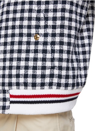  - THOM BROWNE - 罗纹收边格纹棒球夹克