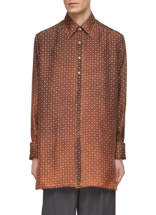 首图 - 点击放大 - MAISON MARGIELA - 长款宽松印花真丝衬衫
