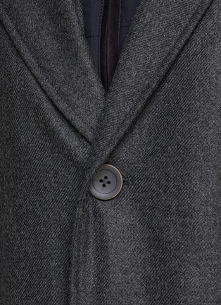  - HERNO - 可拆式衣领轻垫单排扣羊绒夹克