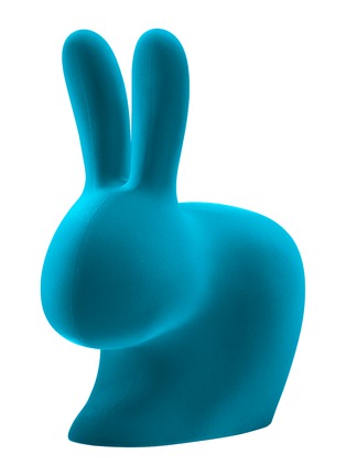 细节 –点击放大 - QEEBOO - RABBIT 兔子造型绒面座椅 — 青绿色