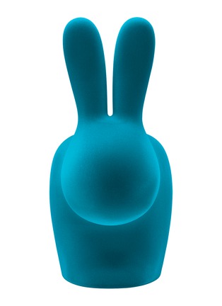 细节 –点击放大 - QEEBOO - RABBIT 兔子造型绒面座椅 — 青绿色