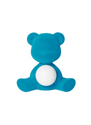 首图 –点击放大 - QEEBOO - TEDDY GIRL 泰迪熊造型绒面台灯 — 浅蓝色