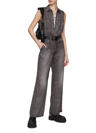 模特儿示范图 - 点击放大 - RAG & BONE - LIQUID MIRAMAR 天丝无袖连体牛仔裤