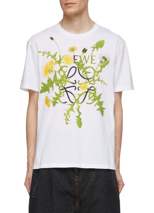 LOEWE | LOGO 花卉刺绣纯棉短袖 T 恤