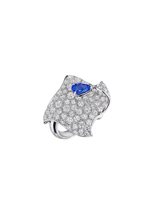 首图 - 点击放大 - YICI ZHAO ART & JEWELS - 阿拉伯之夜钻石蓝宝石 18K 白金戒指