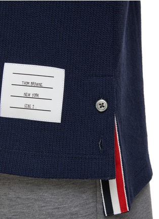  - THOM BROWNE - 三色条纹饰边纯棉短袖 T 恤