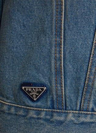  - PRADA - LOGO 缀饰无领牛仔夹克