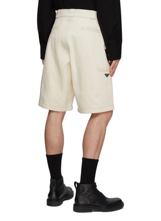 背面 - 点击放大 - PRADA - LOGO 徽标牛仔百慕大短裤