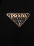  - PRADA - 仿水晶缀饰 LOGO 拉链连帽衫