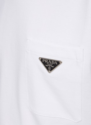  - PRADA - LOGO 口袋饰纯棉 T 恤