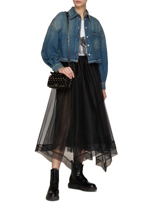 模特儿示范图 - 点击放大 - ALEXANDER MCQUEEN - 须边牛仔衬衫