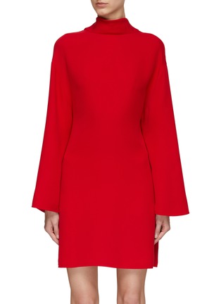 首图 - 点击放大 - VALENTINO GARAVANI - Bell Sleeve Silk Cady Mini Dress