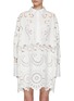首图 - 点击放大 - VALENTINO GARAVANI - Macramé Lace Mini Button Up Shirt Dress