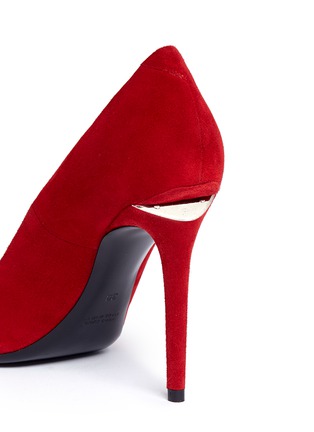 细节 - 点击放大 - ALEXANDERWANG - TIA三角切口绒面皮高跟鞋