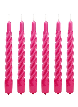 首图 –点击放大 - ANNA + NINA - Twisted Candle 6-Piece Set — Bright Pink