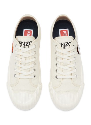 细节 - 点击放大 - KENZO - ‘Kenzoschool’ Boke Embroidery Canvas Low Top Lace Up Sneakers