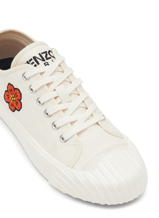 细节 - 点击放大 - KENZO - ‘Kenzoschool’ Boke Embroidery Canvas Low Top Lace Up Sneakers