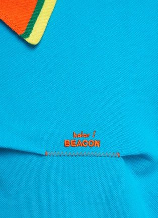  - KOLOR BEACON - 不对称拼色衣领纯棉 POLO 衫