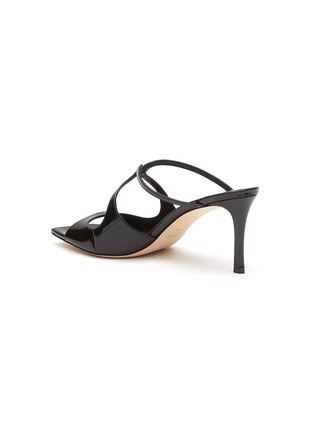  - JIMMY CHOO - 75 ANISE 镂空鞋面方头高跟漆皮穆勒鞋