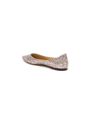  - JIMMY CHOO - LOVE 亮片缀饰尖头平底鞋