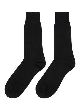 首图 - 点击放大 - PANTHERELLA - ‘ASBERLEY’ 9X1 RIB SILK LONG ANKLET SOCKS