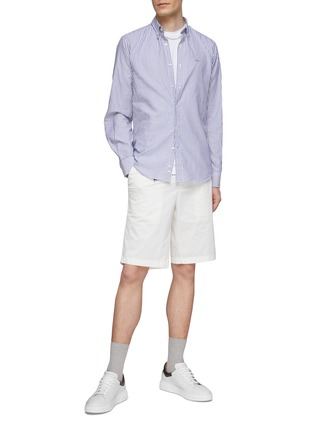 模特儿示范图 - 点击放大 - PAUL & SHARK - LOGO 拼贴纯棉短袖 T 恤