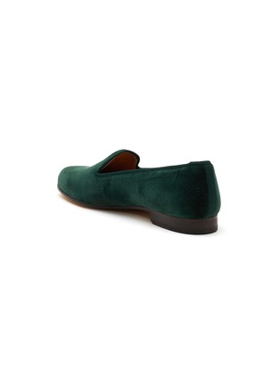  - STUBBS & WOOTTON - ‘ABSINTHE’ SHOT GLASS EMBROIDERY FLAT VELVET LOAFERS