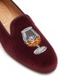 细节 - 点击放大 - STUBBS & WOOTTON - ‘BRANDY’ EMBROIDERY FLAT VELVET LOAFERS