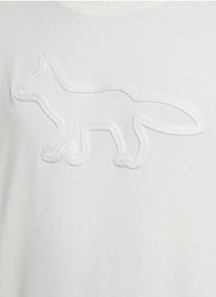  - MAISON KITSUNÉ - 狐狸轮廓拼贴纯棉 T 恤