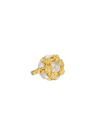 首图 - 点击放大 - CENTAURI LUCY - EYCK 钻石母贝点缀花朵造型18K黄金戒指
