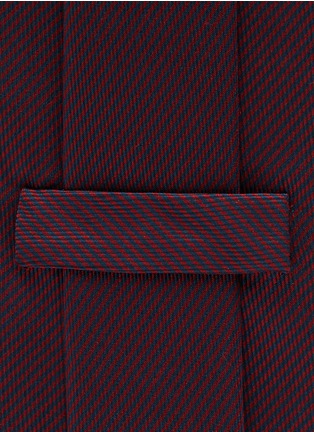 细节 - 点击放大 - STEFANOBIGI MILANO - 条纹真丝领带