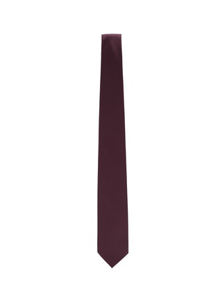 模特儿示范图 - 点击放大 - STEFANOBIGI MILANO - 条纹真丝领带