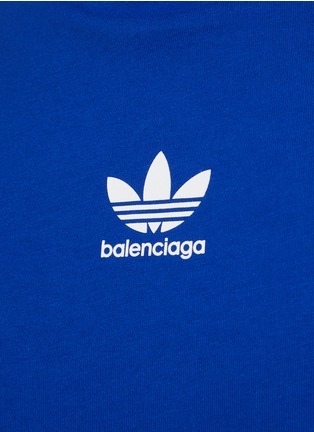  - BALENCIAGA - X ADIDAS TREFOIL LOGO PRINT MOCK NECK LONG SLEEVE T-SHIRT