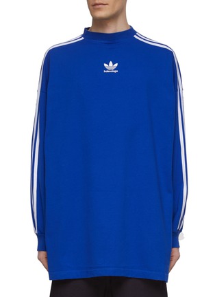 首图 - 点击放大 - BALENCIAGA - X ADIDAS TREFOIL LOGO PRINT MOCK NECK LONG SLEEVE T-SHIRT