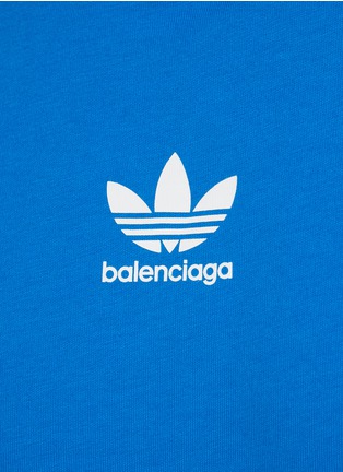  - BALENCIAGA - X ADIDAS TREFOIL LOGO PRINT MOCK NECK SHORT SLEEVE T-SHIRT
