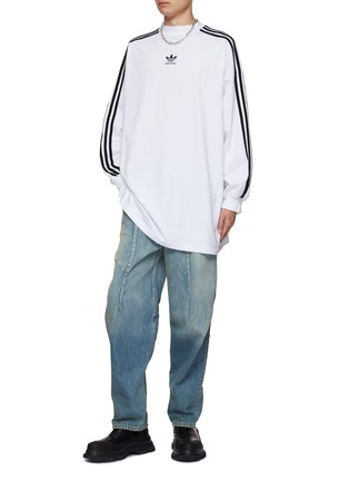 模特儿示范图 - 点击放大 - BALENCIAGA - X ADIDAS 长袖纯棉卫衣