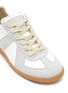 细节 - 点击放大 - MAISON MARGIELA - 真皮麂皮拼接系带运动鞋
