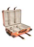  - GLOBE-TROTTER - CENTENARY 小号双锁皮带拉杆行李箱 — 橙色和棕色