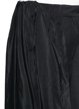 细节 - 点击放大 - DRIES VAN NOTEN - 棉混丝半裙拼接阔腿裤