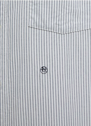  - NANAMICA - 条纹 LOGO 刺绣衬衫