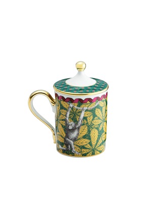 细节 –点击放大 - GINORI 1735 - TOTEM 猫咪图案镀金陶瓷连盖马克杯
