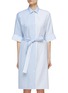 首图 - 点击放大 - MAISON KITSUNÉ - 拼接条纹衬衫式连衣裙