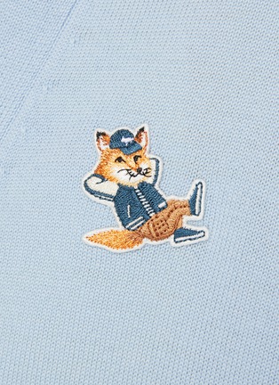  - MAISON KITSUNÉ - DRESSED 狐狸拼贴 V 领羊毛针织开衫