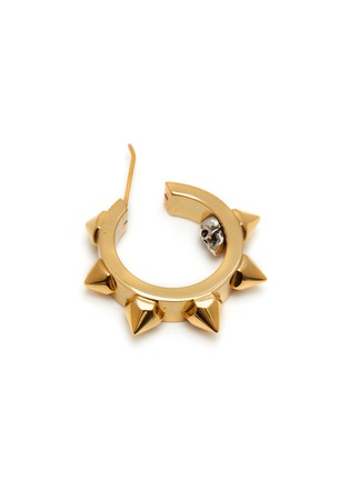 细节 - 点击放大 - ALEXANDER MCQUEEN - Brass Skull Spike Punk Hoop Earrings