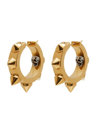首图 - 点击放大 - ALEXANDER MCQUEEN - Brass Skull Spike Punk Hoop Earrings