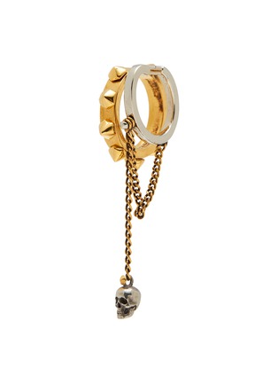 首图 - 点击放大 - ALEXANDER MCQUEEN - Brass Skull Pendant Double Hoop Ear Cuff