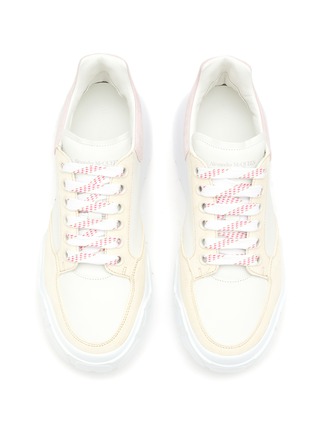 细节 - 点击放大 - ALEXANDER MCQUEEN - ‘Court’ Leopard Patterned Sole Leather Sneakers