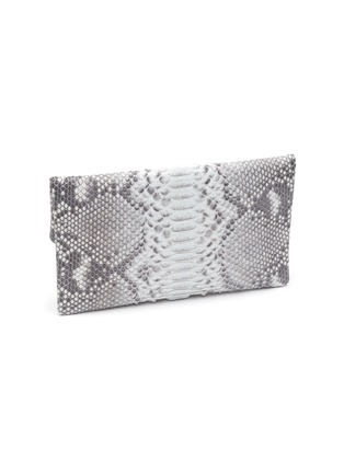 细节 - 点击放大 - SUZETTE - SMALL ‘LEON’ BROOCH PYTHON LEATHER CLUTCH
